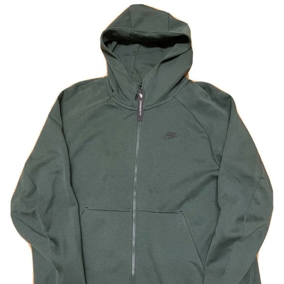 Nike Men's NSW Tech Fleece Full-Zip Hoodie Green
